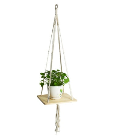 Eco-Friendly Macramé Plant Hangers - Natural Off-White Cotton