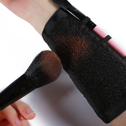 Eco-Friendly Makeup Brush Arm Strap Holder - Black & Gold