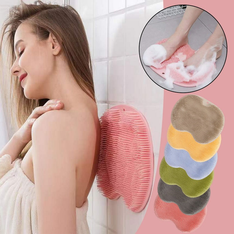 Eco-Friendly Silicone Bath Massage Brush & Foot Scrub Mat