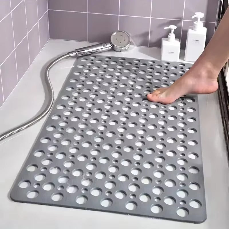 Non-Slip Bathroom Mat with Suction Cups – 90×60 cm – Anti-Fall TPE Shower Pad