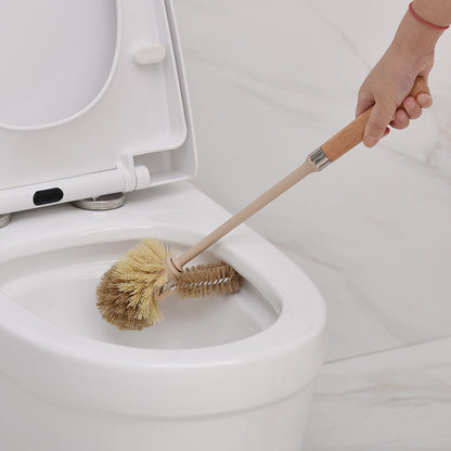 Eco-Friendly Wooden Toilet Brush with Natural Bristles