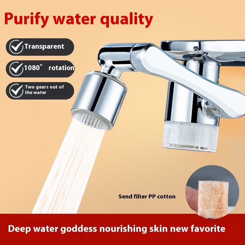 Water-Saving Faucet Water Filter with 1080° Rotation