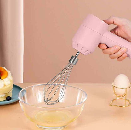 Portable Mini Wireless Electric Egg Beater & Milk Frother