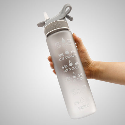 EcoBounce Hydration Bottle with Straw & Scrub Cover