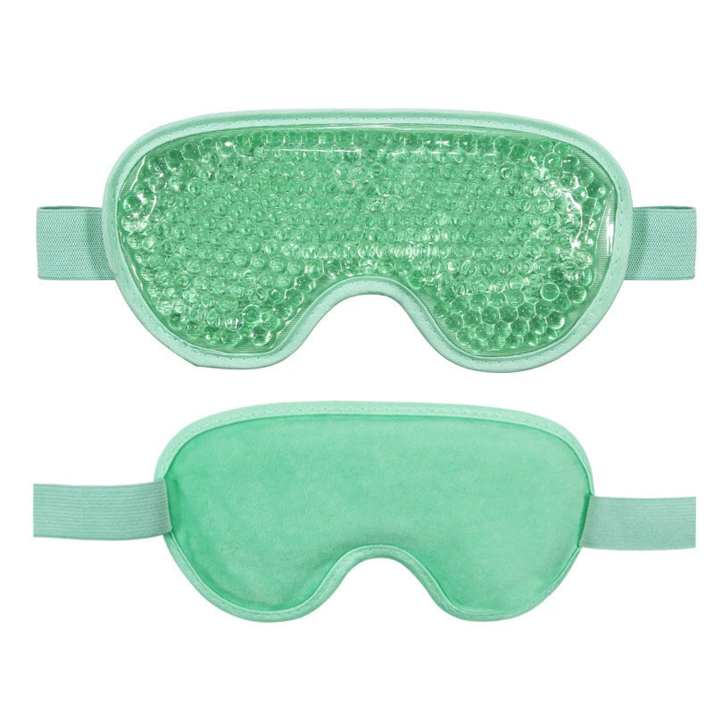 Reusable Gel Eye Mask for Hot & Cold Therapy - Blue Contoured Design