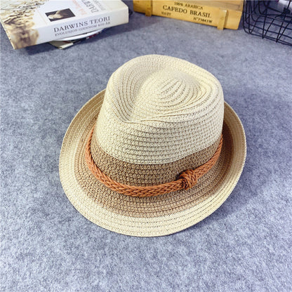 Eco-Friendly Kids Straw Fedora Hat with Black Band