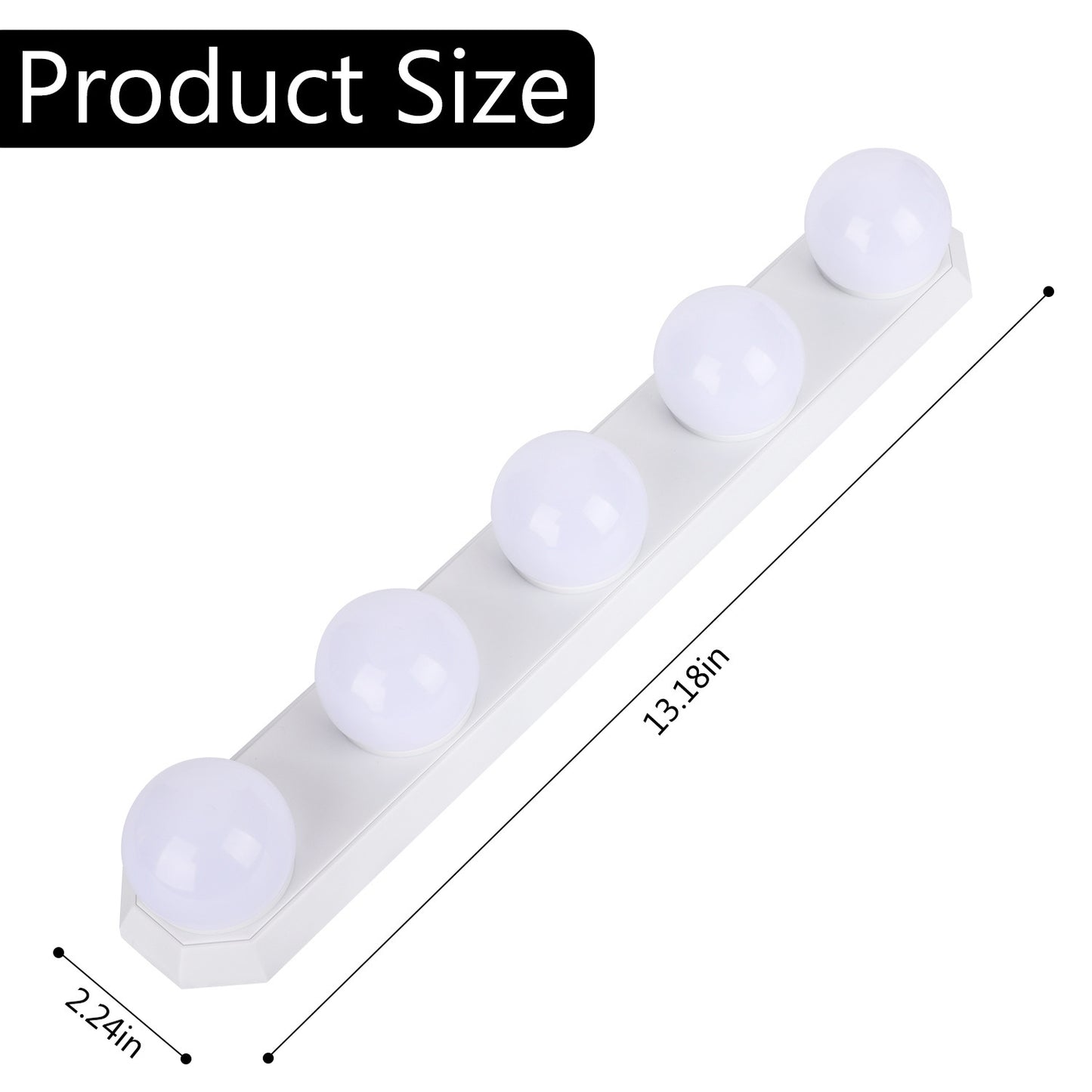 Energy-Efficient LED Vanity Mirror Lights with Adjustable Brightness