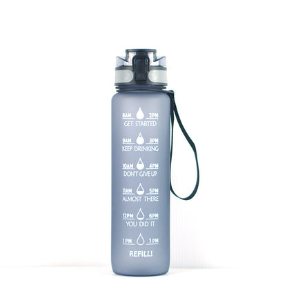Hydration Time-Marker Water Bottle - Eco-Friendly & BPA-Free