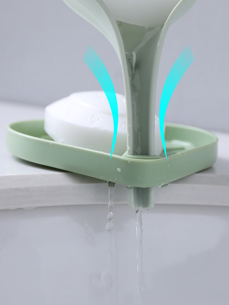 Leaf-Shaped Soap Holder - Eco-Friendly Water-Draining Design