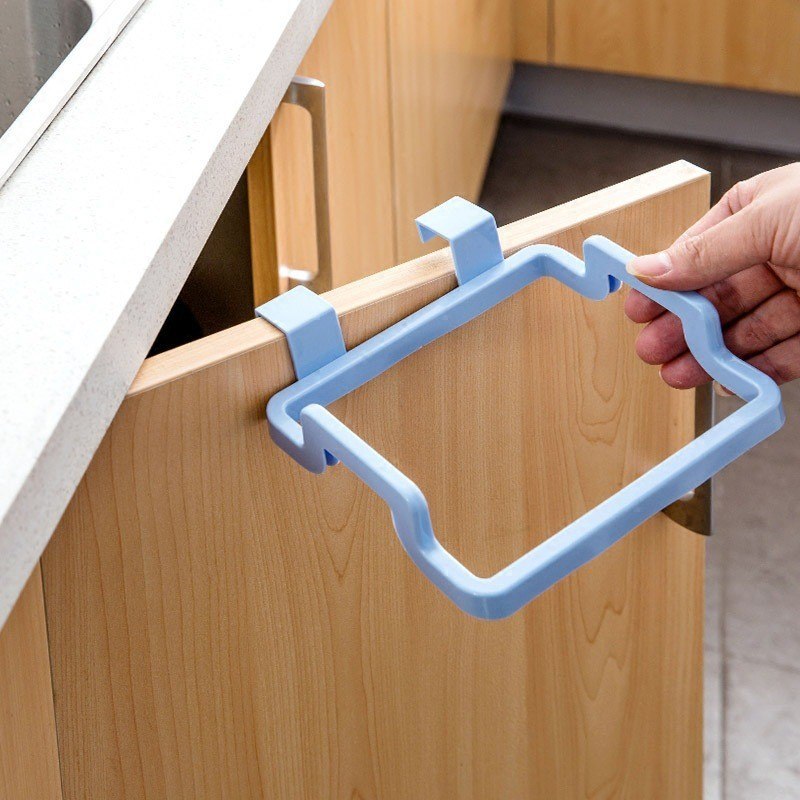 Space-Saving Hanging Trash Bag Holder for Easy Waste Management