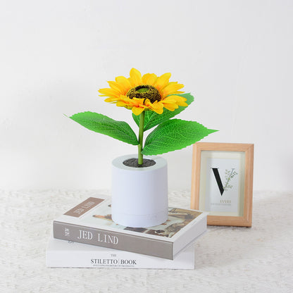 Eco-Friendly LED Flower Lamp with Yellow Blooms