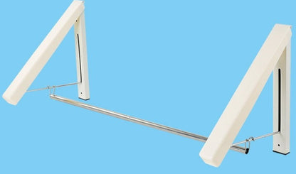 Space-Saving Folding Retractable Clothes Rack - Wall-Mounted, White