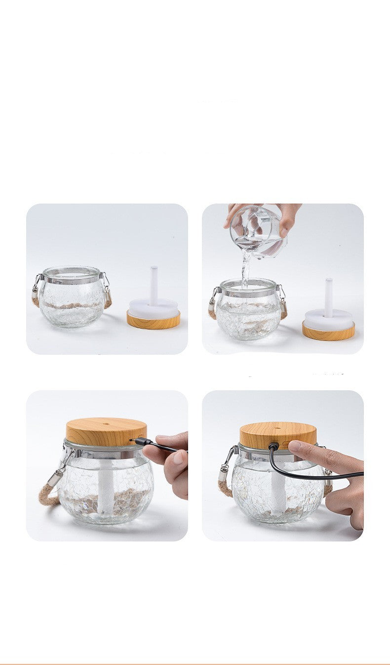 Eco-Friendly Essential Oil Diffuser with Wooden Top