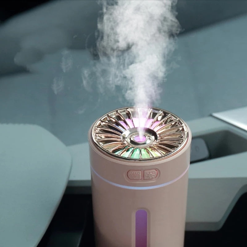 Portable Car Humidifier with Blue LED Light - Enhance Air Quality On-the-Go