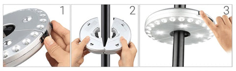 Patio Umbrella Lights 28 LED 3 Lighting Modes Detachable Umbrella Lights Outdoor Camping Lights Courtyard Garden Emergency Light