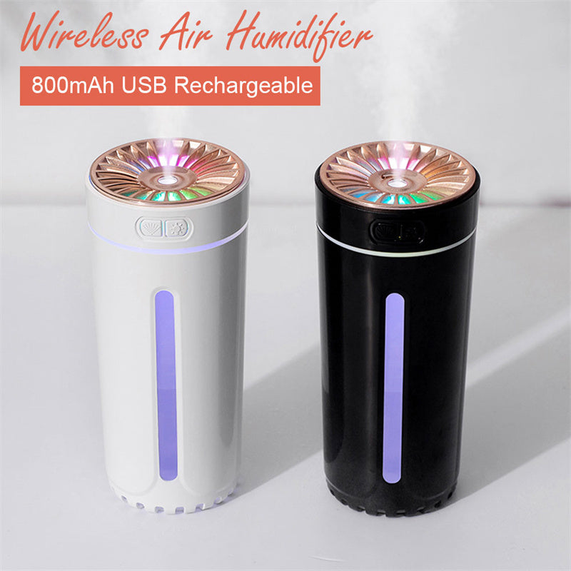 Portable Car Humidifier with Blue LED Light - Enhance Air Quality On-the-Go