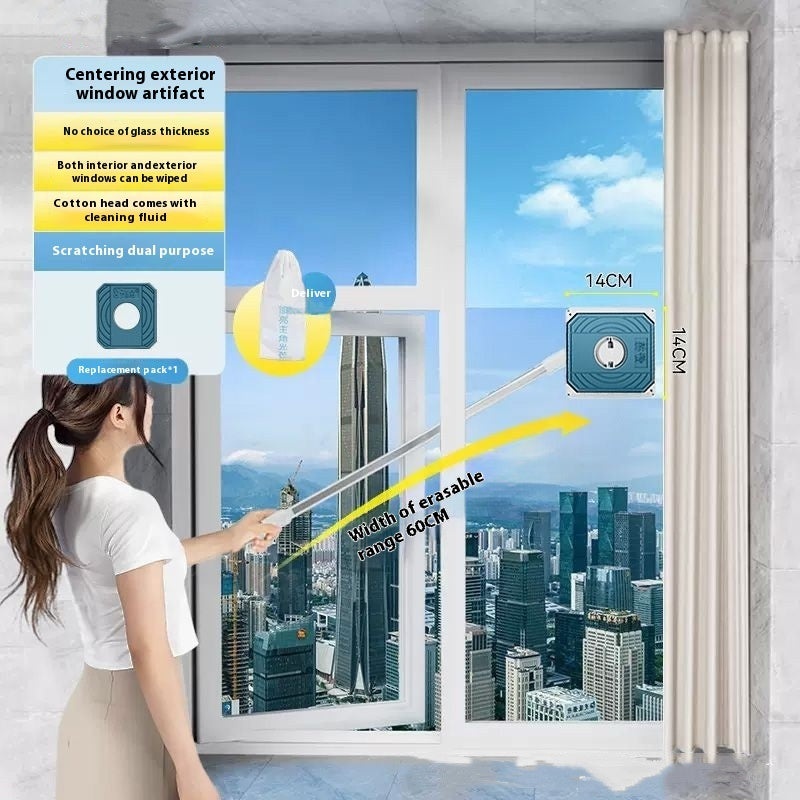 Eco-Friendly Double-Sided Glass Wiper for High Rise Windows