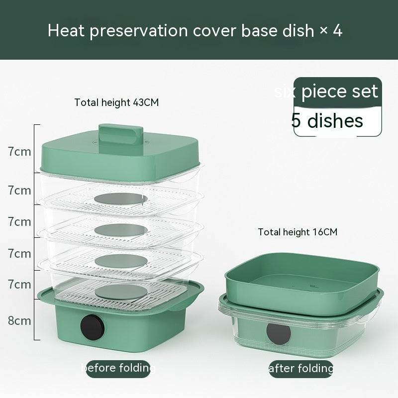 Eco-Friendly Multi-Layer Food Steamer & Storage Cover