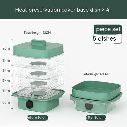Eco-Friendly Multi-Layer Food Steamer & Storage Cover