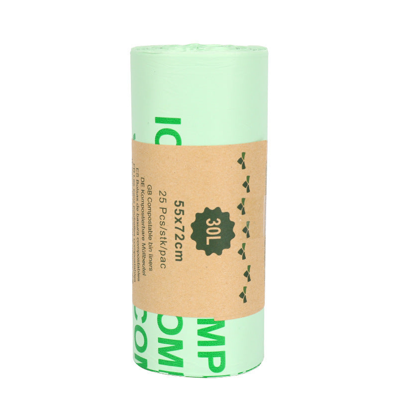 Eco-Friendly Biodegradable Trash Bags - Light Green, Plastic-Free Packaging