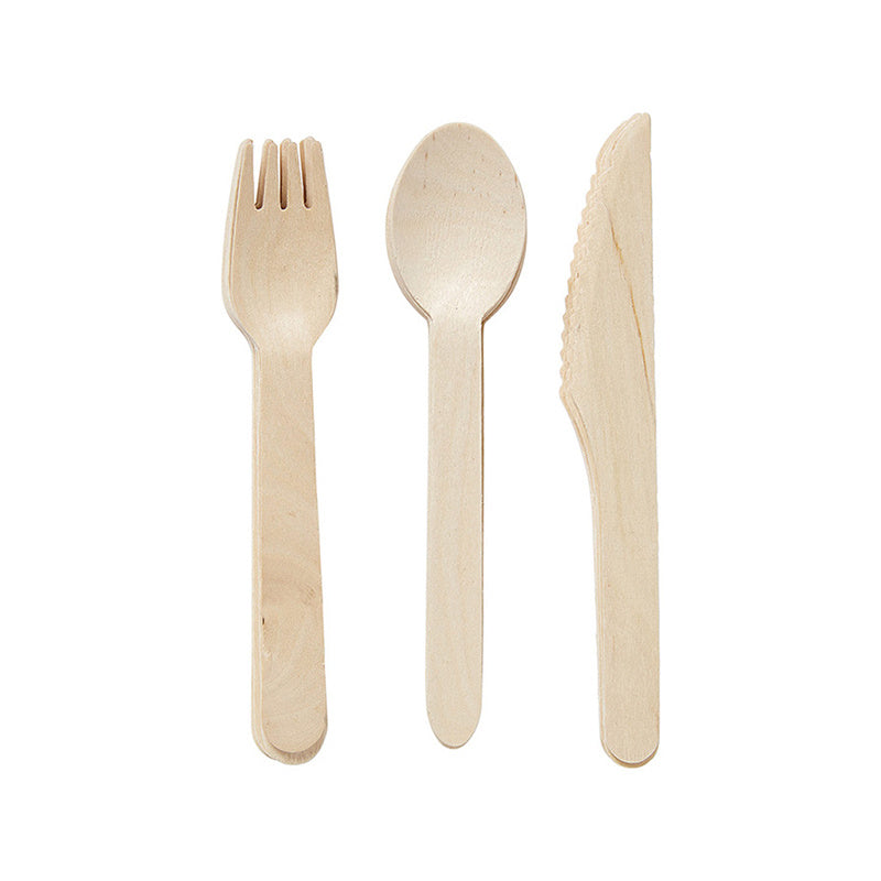 Eco-Friendly Wooden Cutlery Set - Sustainable, Biodegradable, Plastic-Free