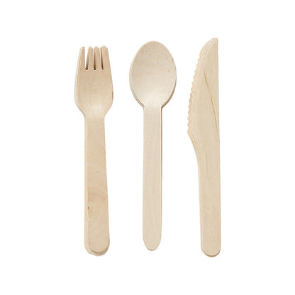 Eco-Friendly Wooden Cutlery Set - Sustainable, Biodegradable, Plastic-Free