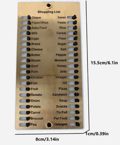 Eco-Friendly Reusable Memory Shopping List Reminder Board
