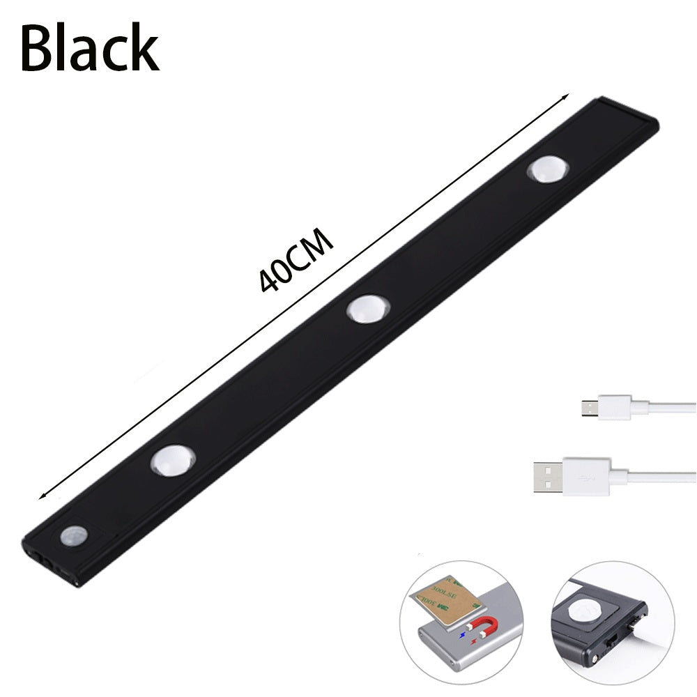 USB Rechargeable LED Motion Sensor Night Light – Ultra-Thin Wireless Cabinet & Wardrobe Lighting