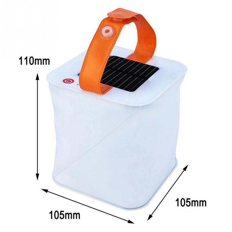 Solar Cube Lantern with Orange Handle