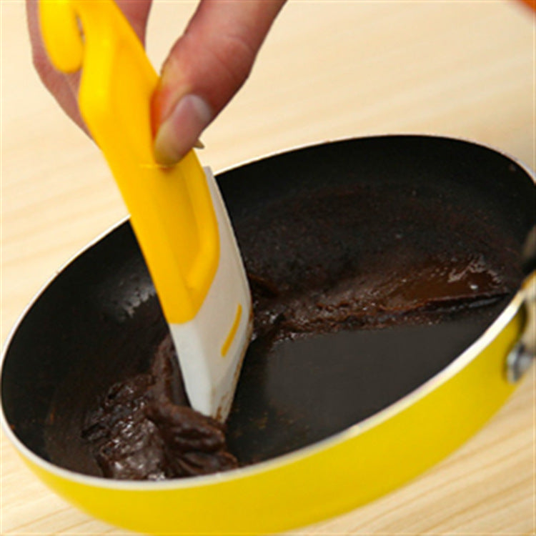 Eco-Friendly Kitchen Scraper Tool in Yellow and White