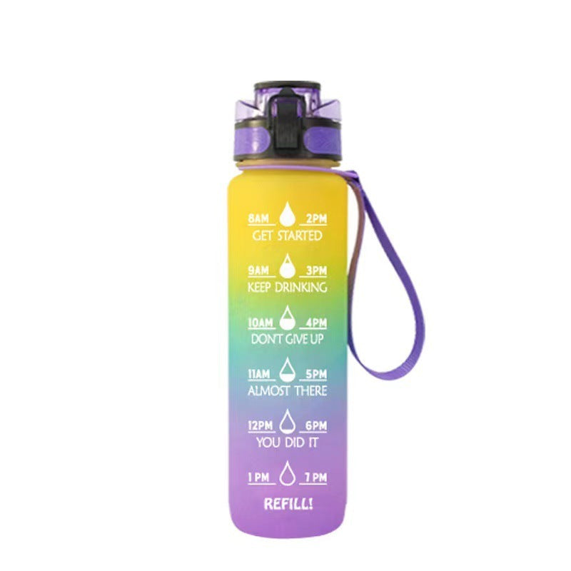 Hydration Time-Marker Water Bottle - Eco-Friendly & BPA-Free