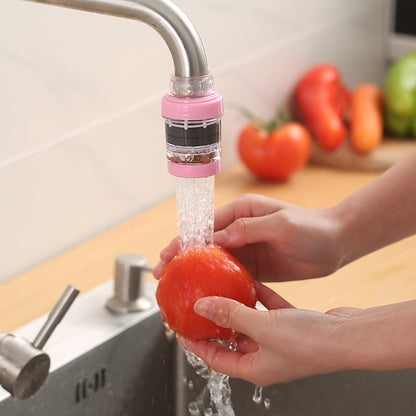 Splash-Proof Pink Faucet Nozzle Water Filter