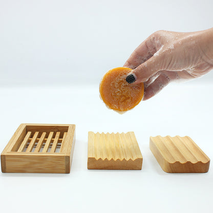 Eco-Friendly Bamboo Soap Dish Set - Sustainable Bathroom Organizer