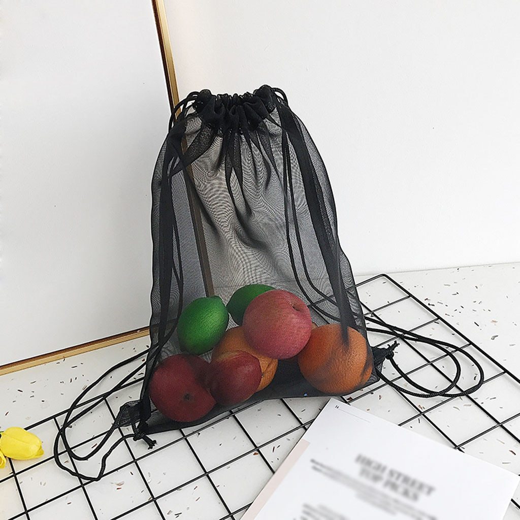 Black Mesh Reusable Produce Bag, Medium Size