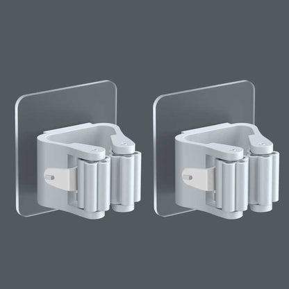 No-Drill Strong Adhesive Mop Hook – 3-Pack Wall Mount Holder