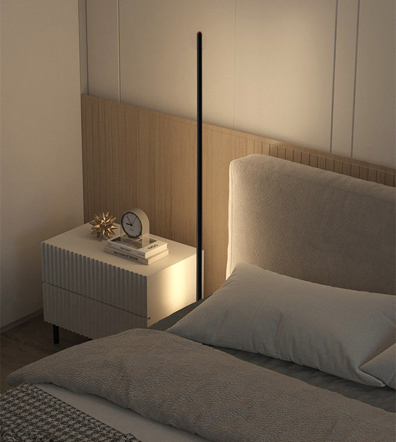 Modern Black Slim LED Floor Lamp - Energy Efficient Lighting
