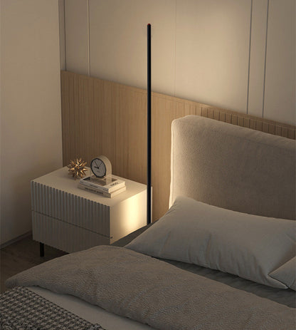 Modern Black Slim LED Floor Lamp - Energy Efficient Lighting