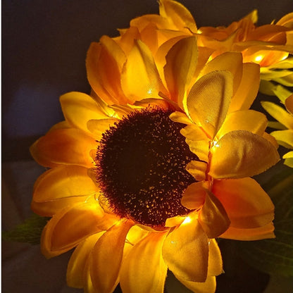 Eco-Friendly LED Flower Lamp with Yellow Blooms