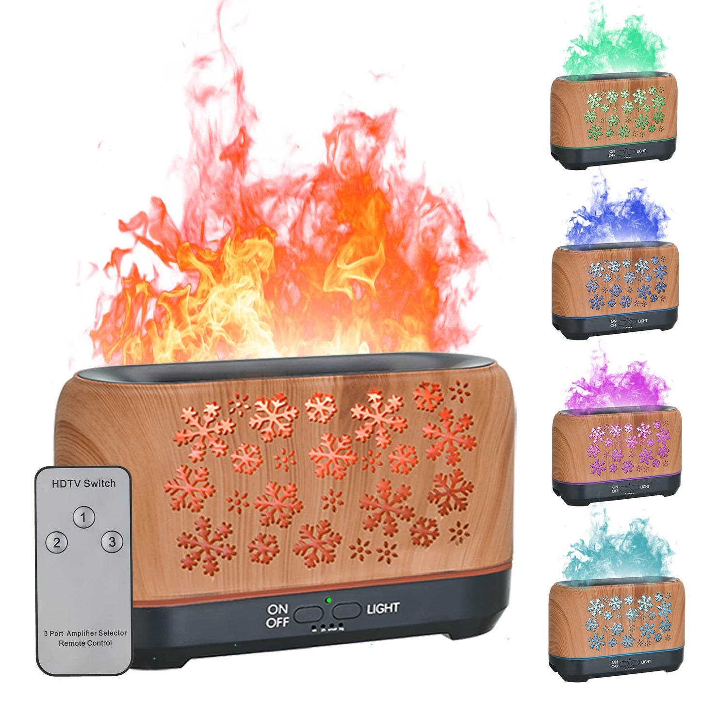 Colorful Snowflake Aromatherapy Humidifier with LED Lights