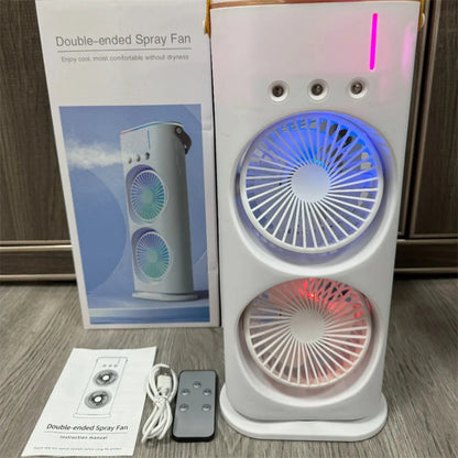 Eco-Friendly Double Headed Fan with Night Light