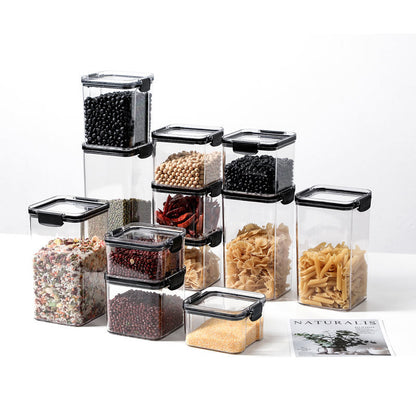 Eco-Friendly Stackable Storage Containers with Black Lids