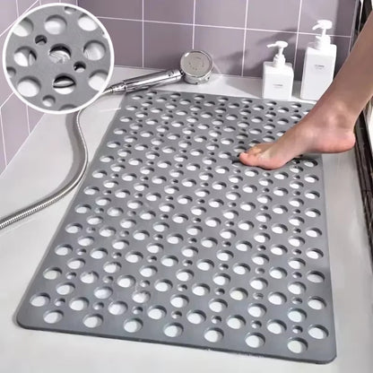 Non-Slip Bathroom Mat with Suction Cups – 90×60 cm – Anti-Fall TPE Shower Pad