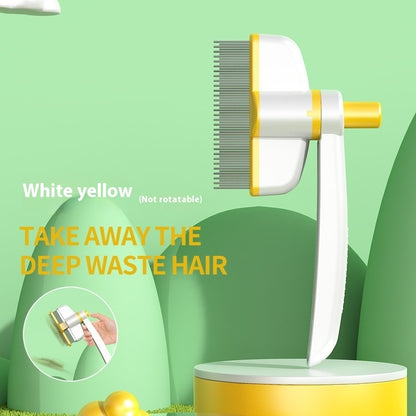 Rotating Pet Grooming Brush for Easy Shedding Control