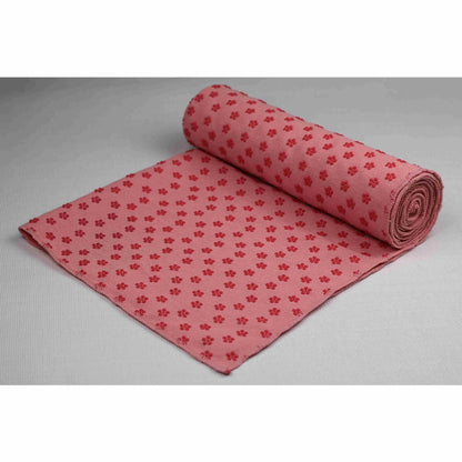 Eco-Friendly Microfiber Yoga Towel with Floral Design