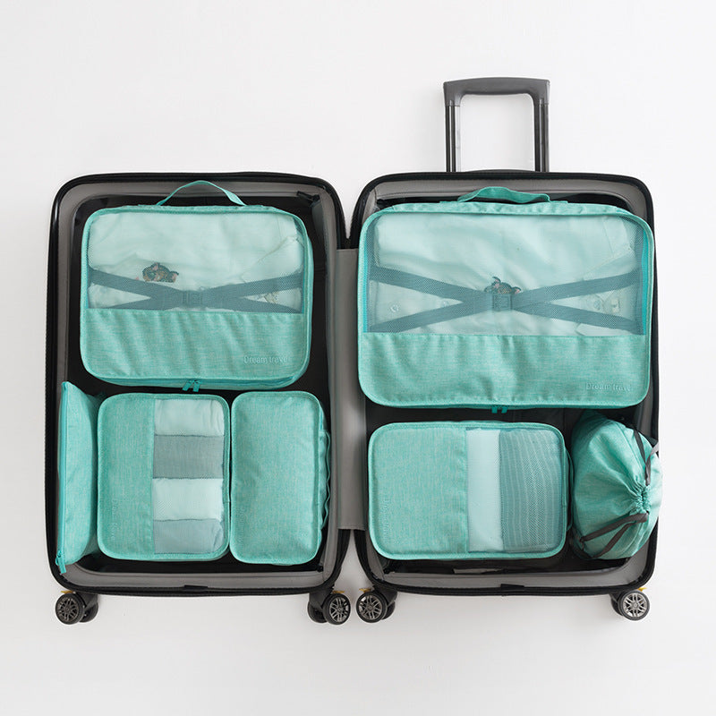 7-Piece Waterproof Travel Tote Bag Set – Lightweight Luggage Organizers