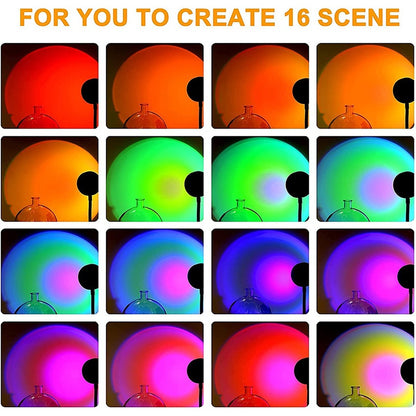 Sunset Projection Lamp with Multicolor LED Lighting