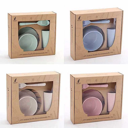 Eco-Friendly Biodegradable Dinnerware Set - Pink & Green Options