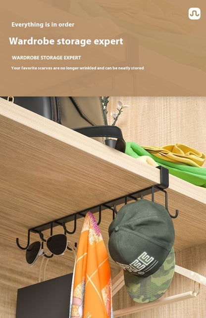 Kitchen Cabinet Hanging Iron Hook Organizer