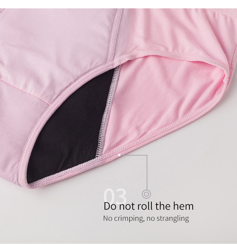 Eco-Friendly Reusable Period Underwear - Black & Pink Briefs (Pack of 3)