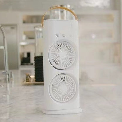 Eco-Friendly Double Headed Fan with Night Light